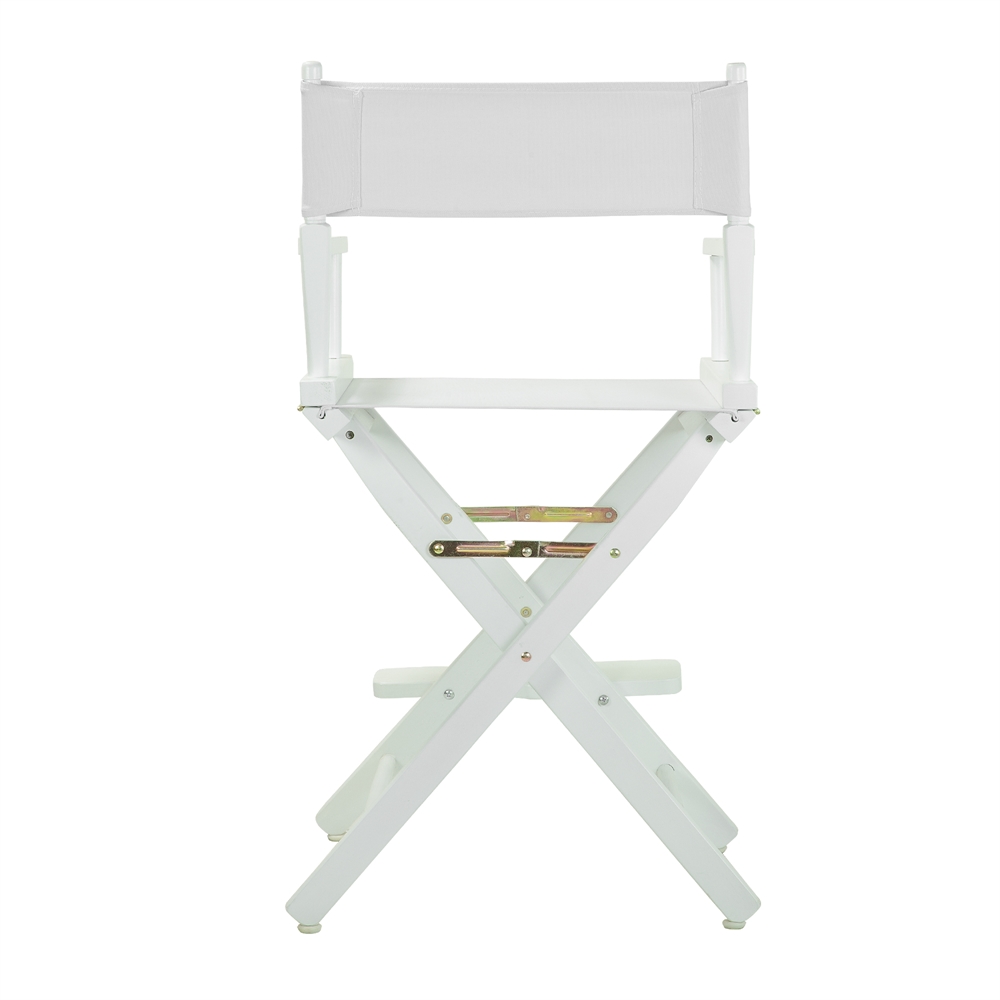 24" Director's Chair White Frame-White Canvas. Picture 4