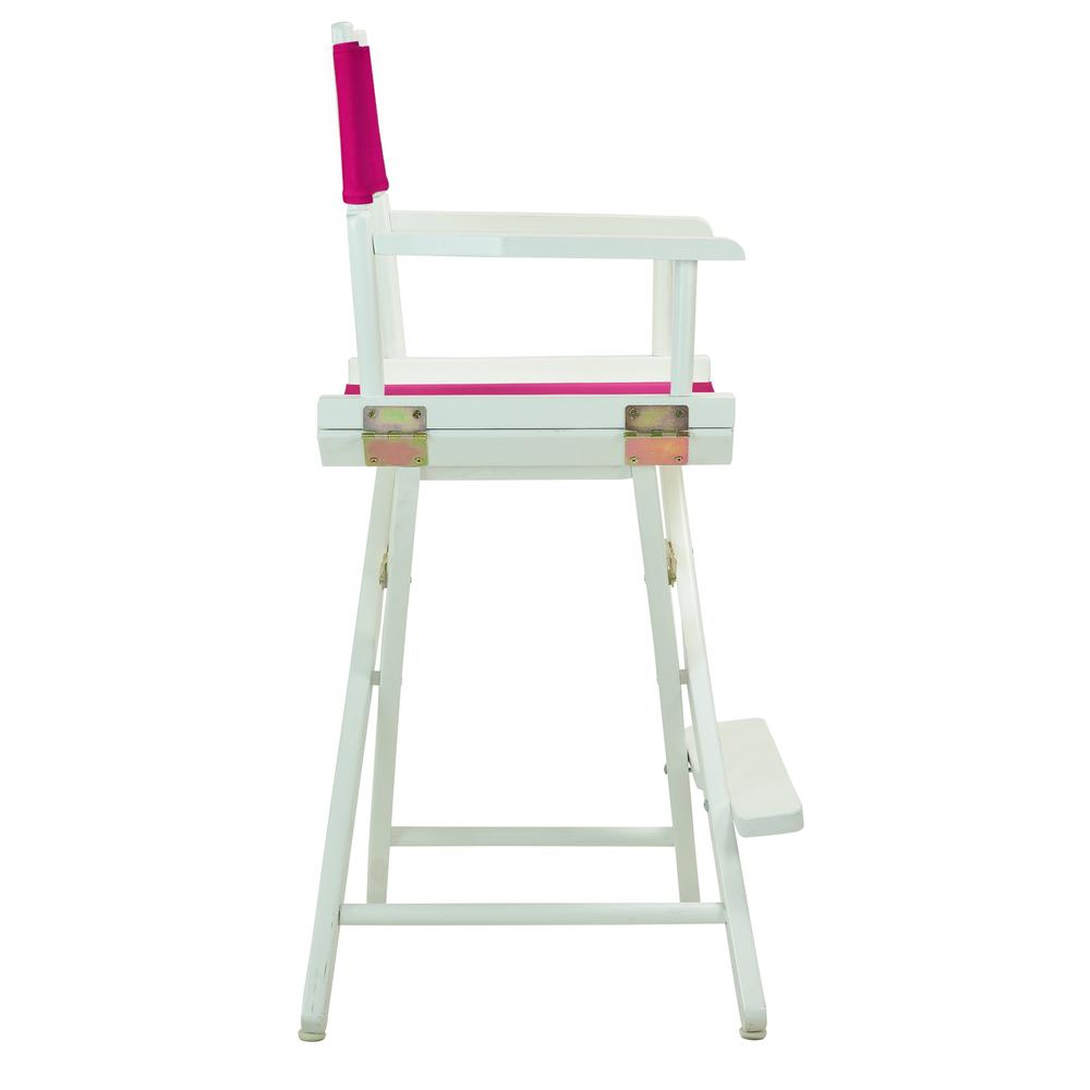 24" Director's Chair White Frame-Magenta Canvas. Picture 3