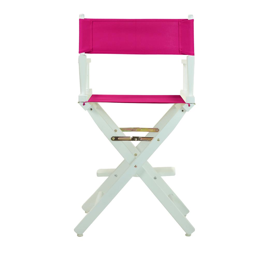24" Director's Chair White Frame-Magenta Canvas. Picture 4