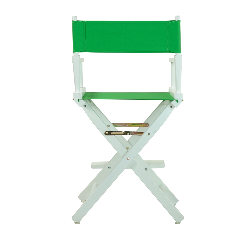 24" Director's Chair White Frame-Green Canvas. Picture 4