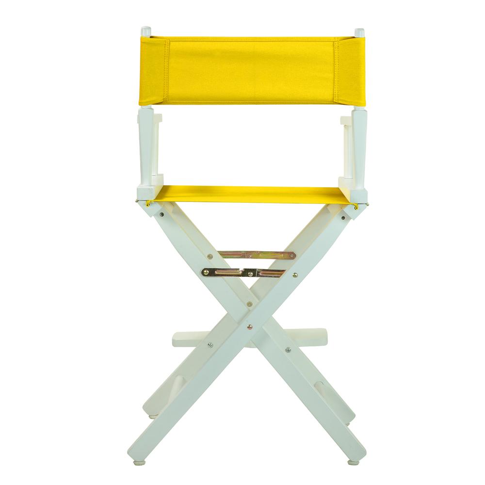 24" Director's Chair White Frame-Gold Canvas. Picture 4