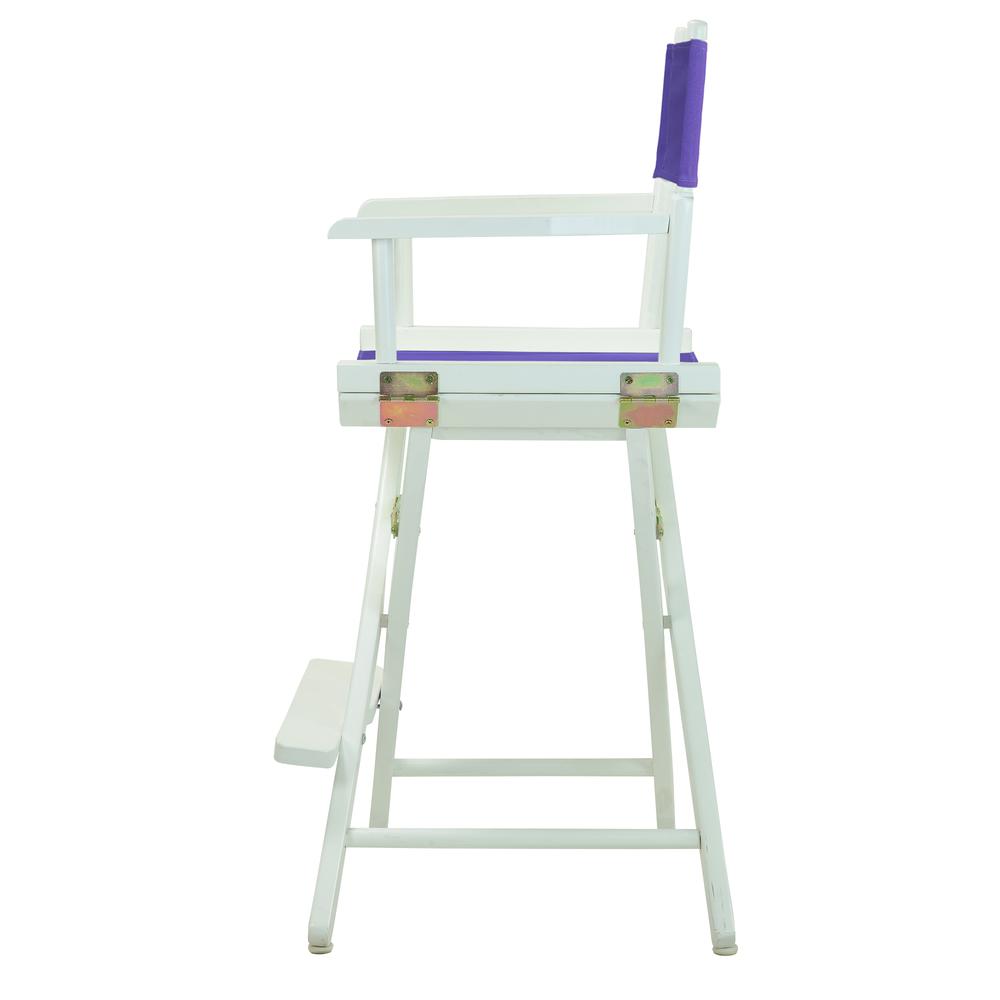 24" Director's Chair White Frame-Purple Canvas. Picture 2