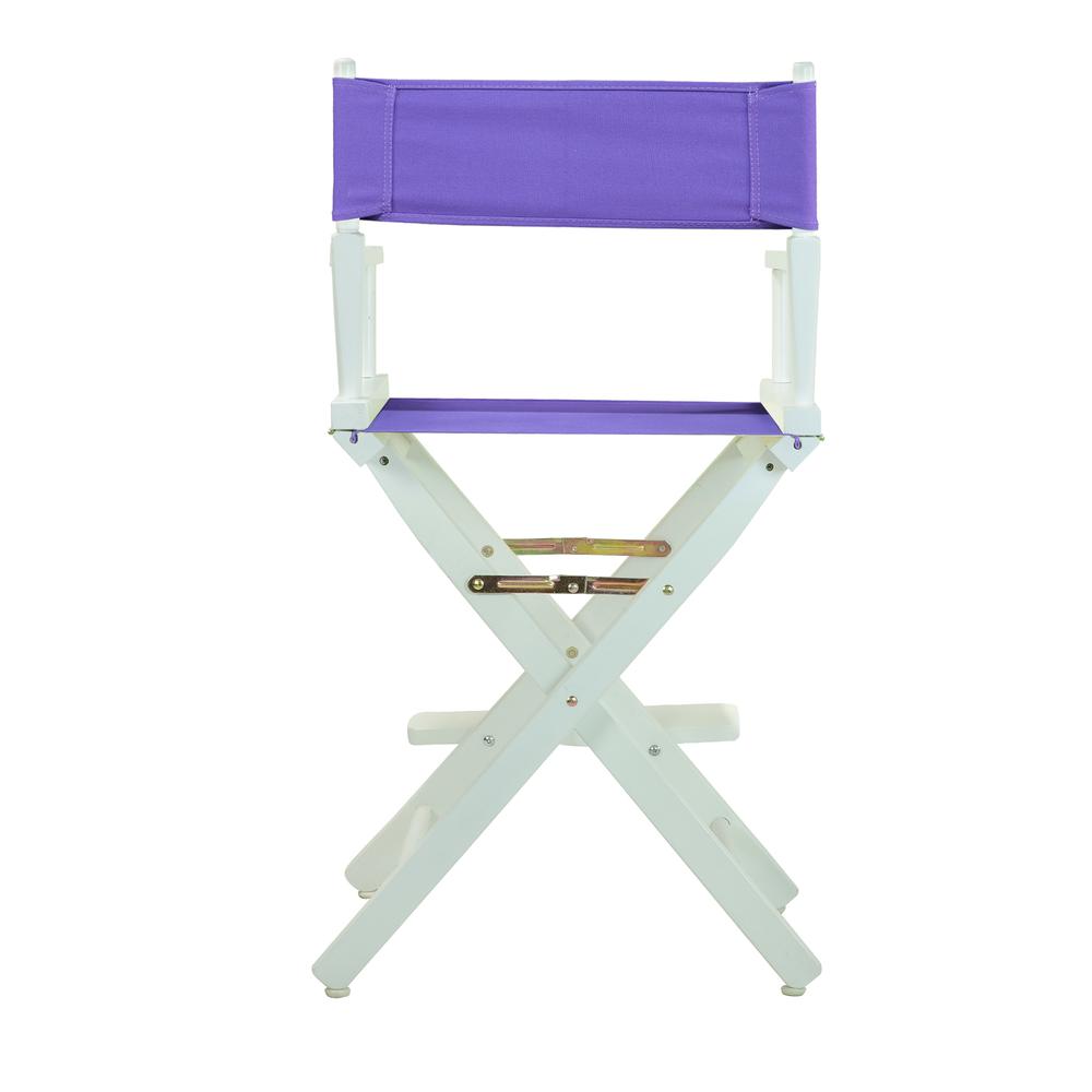24" Director's Chair White Frame-Purple Canvas. Picture 4
