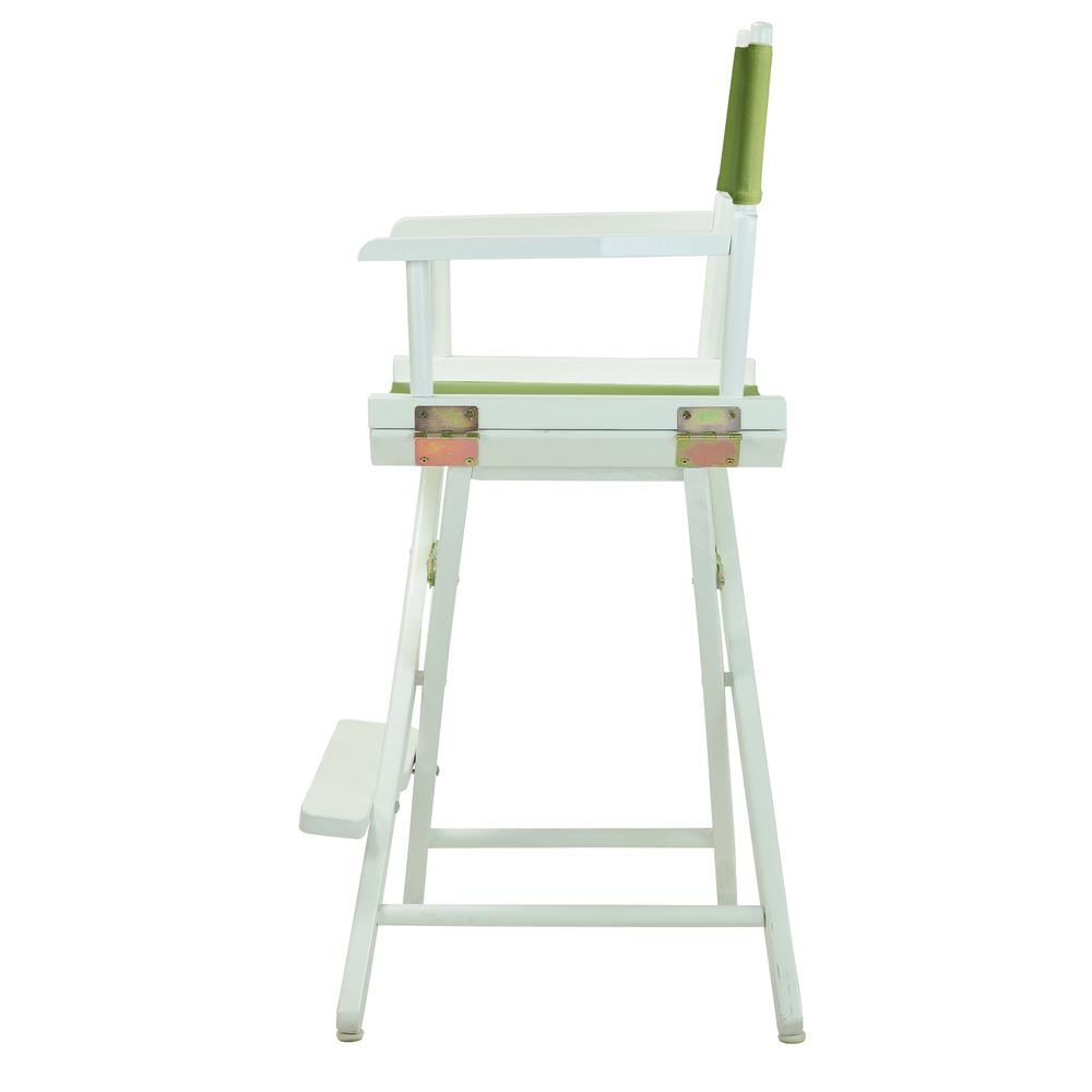 24" Director's Chair White Frame-Lime Green Canvas. Picture 2