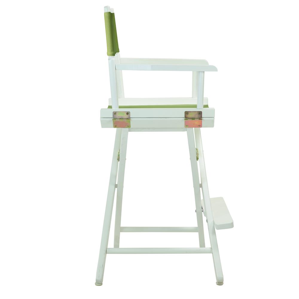 24" Director's Chair White Frame-Lime Green Canvas. Picture 3