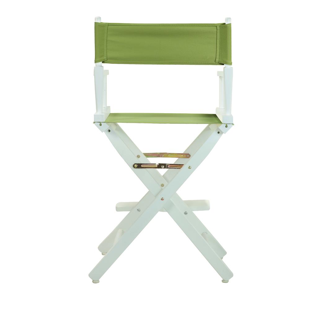 24" Director's Chair White Frame-Lime Green Canvas. Picture 4