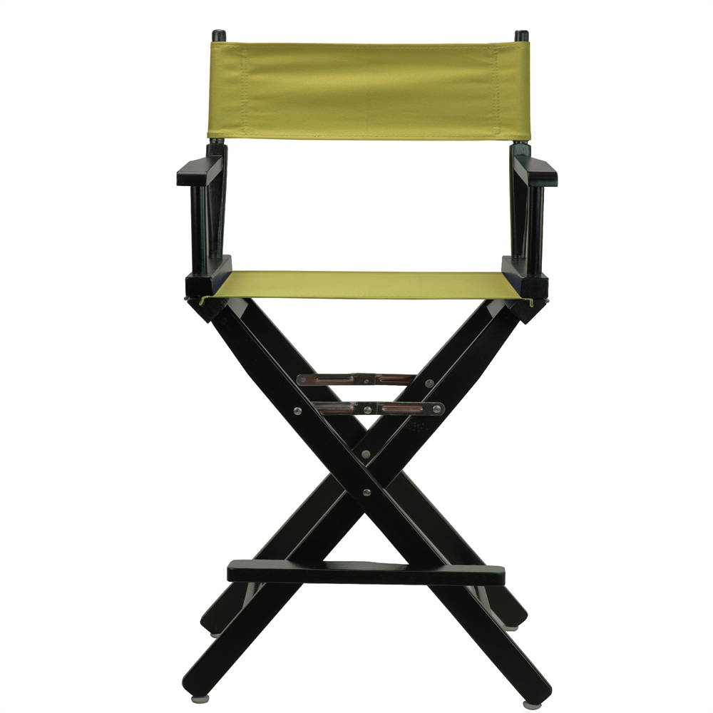 24" Director's Chair Black Frame-Olive Canvas. Picture 1