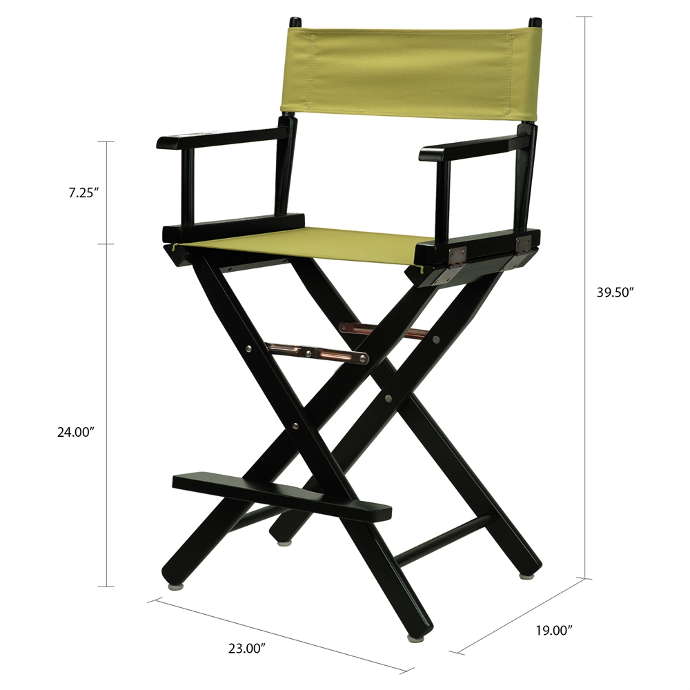 24" Director's Chair Black Frame-Olive Canvas. Picture 5