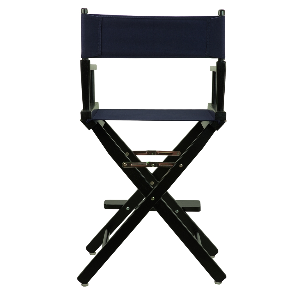24" Director's Chair Black Frame-Navy Blue Canvas. Picture 4