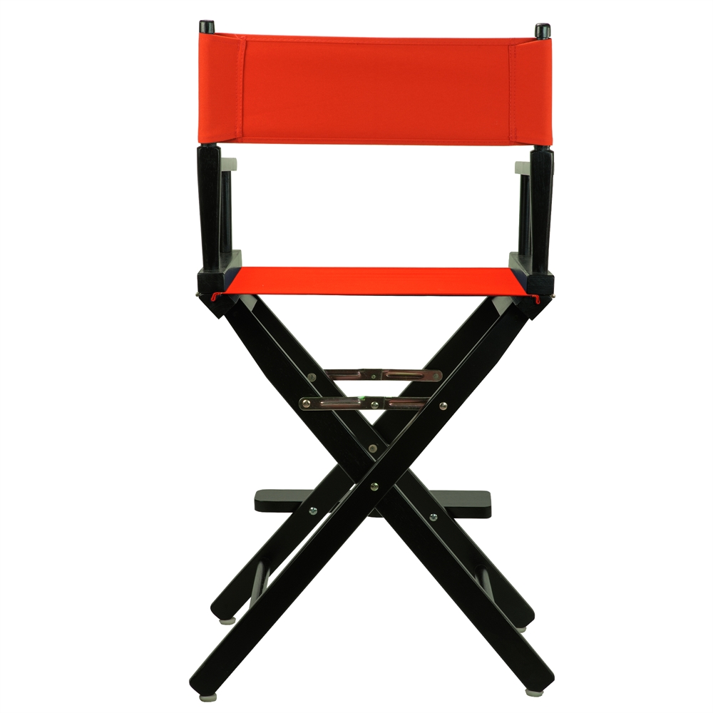 24" Director's Chair Black Frame-Red Canvas. Picture 4