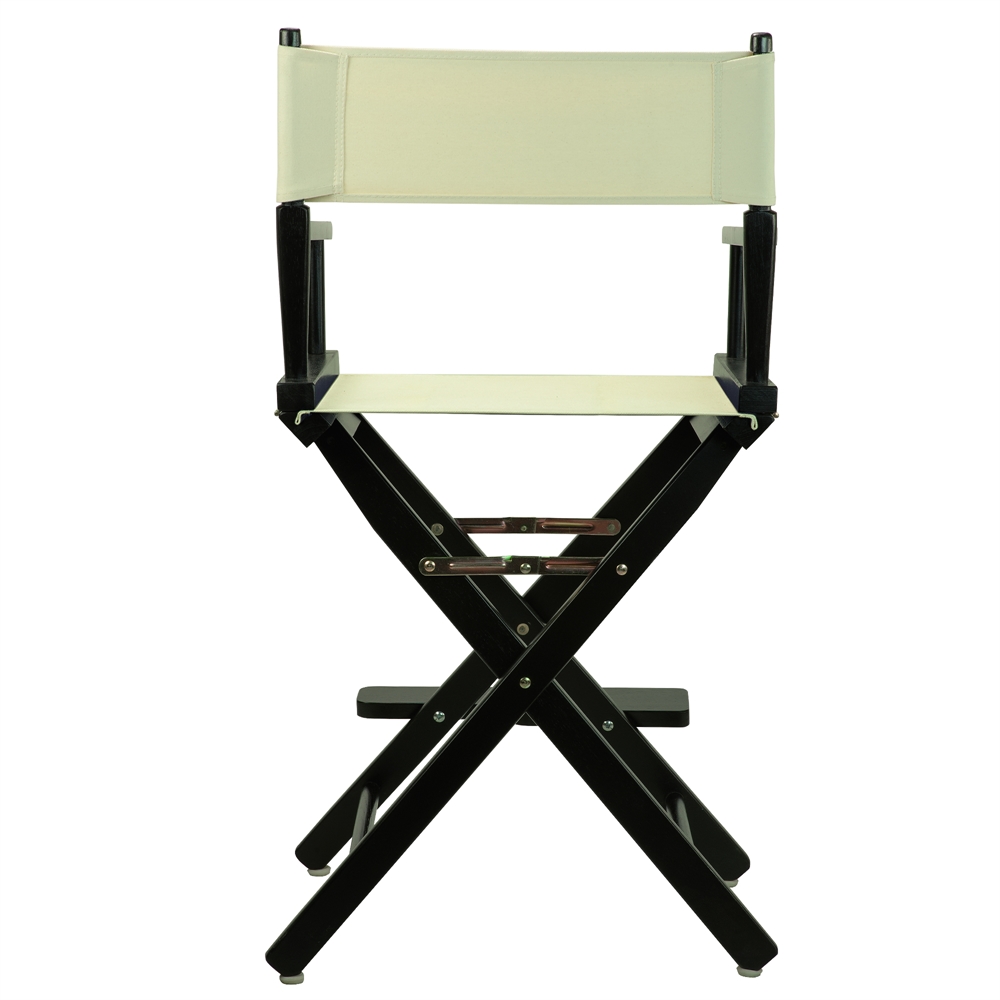 24" Director's Chair Black Frame-Natural/Wheat Canvas. Picture 4