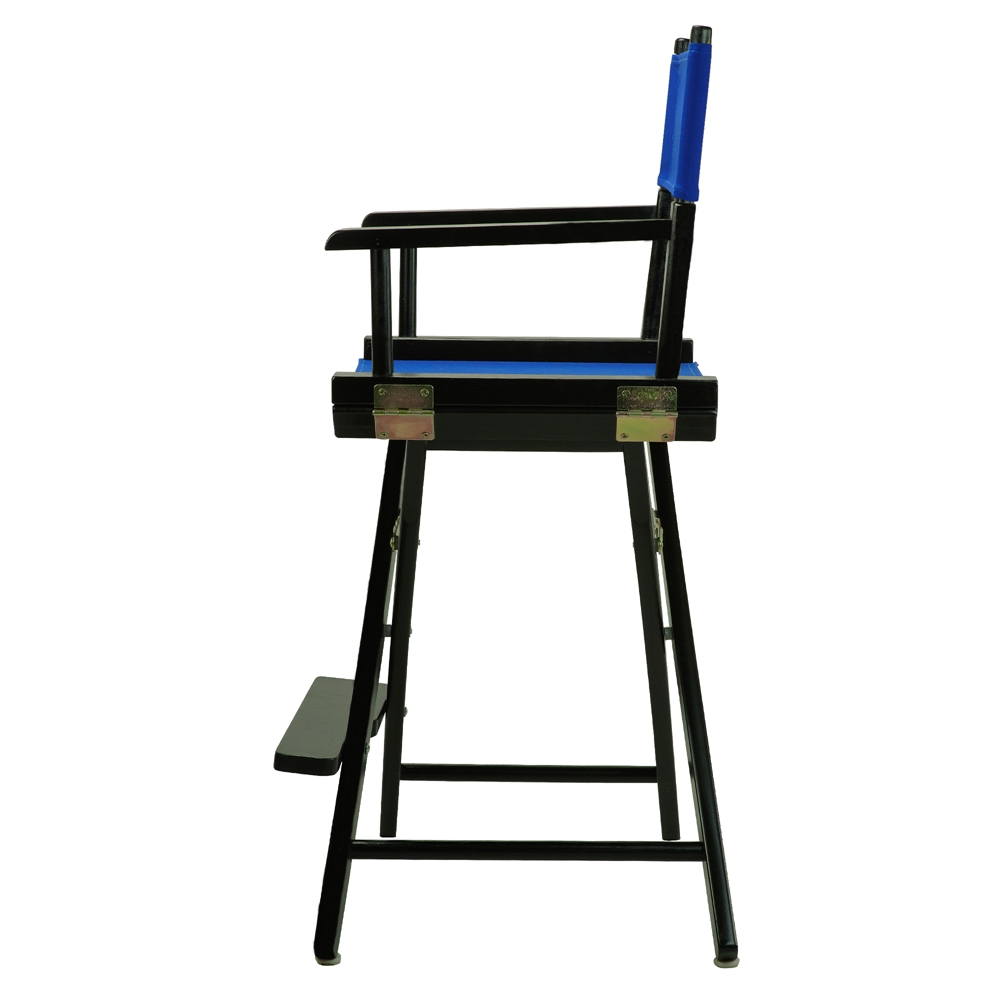 24" Director's Chair Black Frame-Royal Blue Canvas. Picture 3