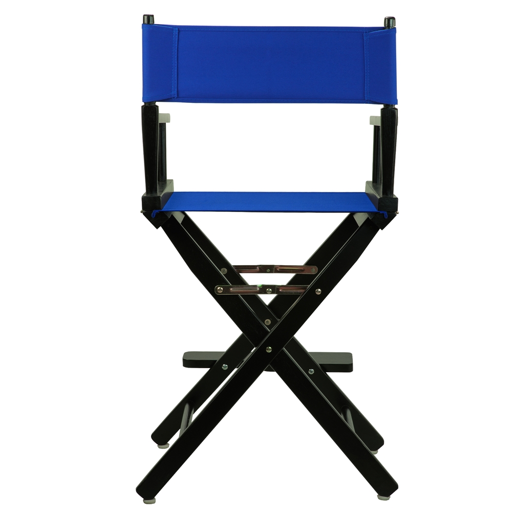 24" Director's Chair Black Frame-Royal Blue Canvas. Picture 4