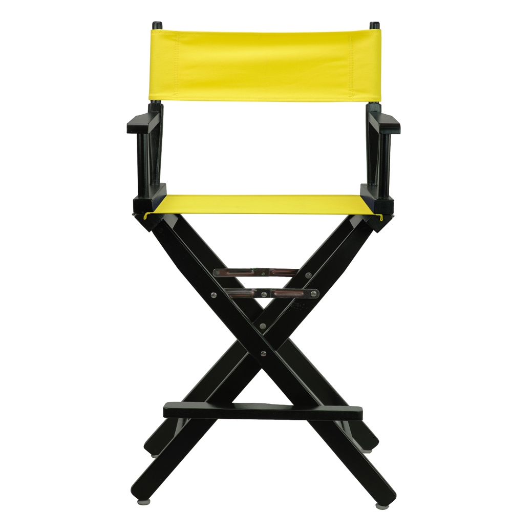 24" Director's Chair Black Frame-Yellow Canvas. Picture 1