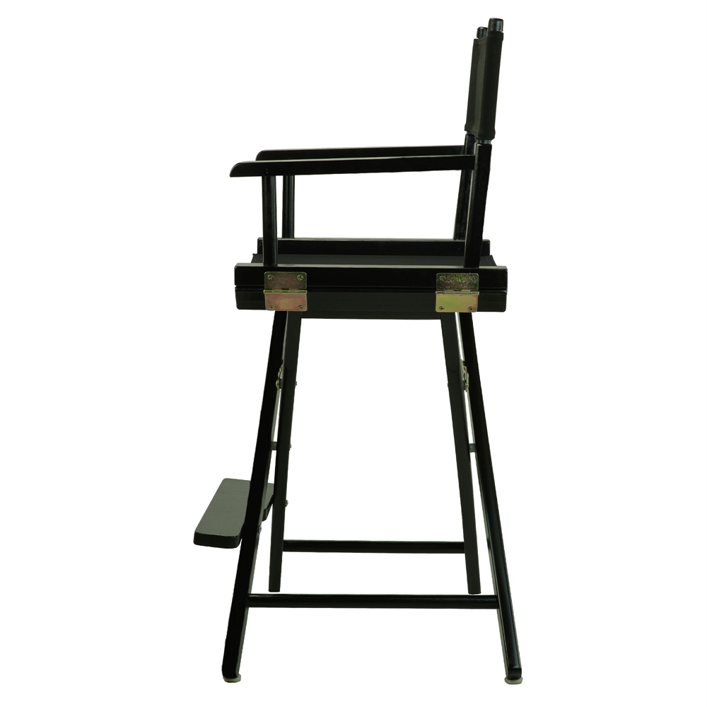 24" Director's Chair Black Frame-Black Canvas. Picture 3