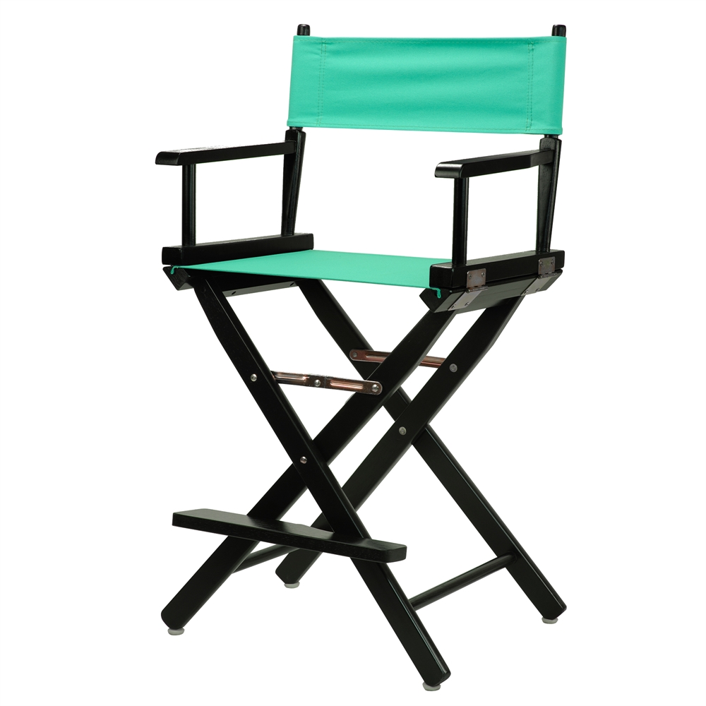 24" Director's Chair Black Frame-Teal Canvas. Picture 2