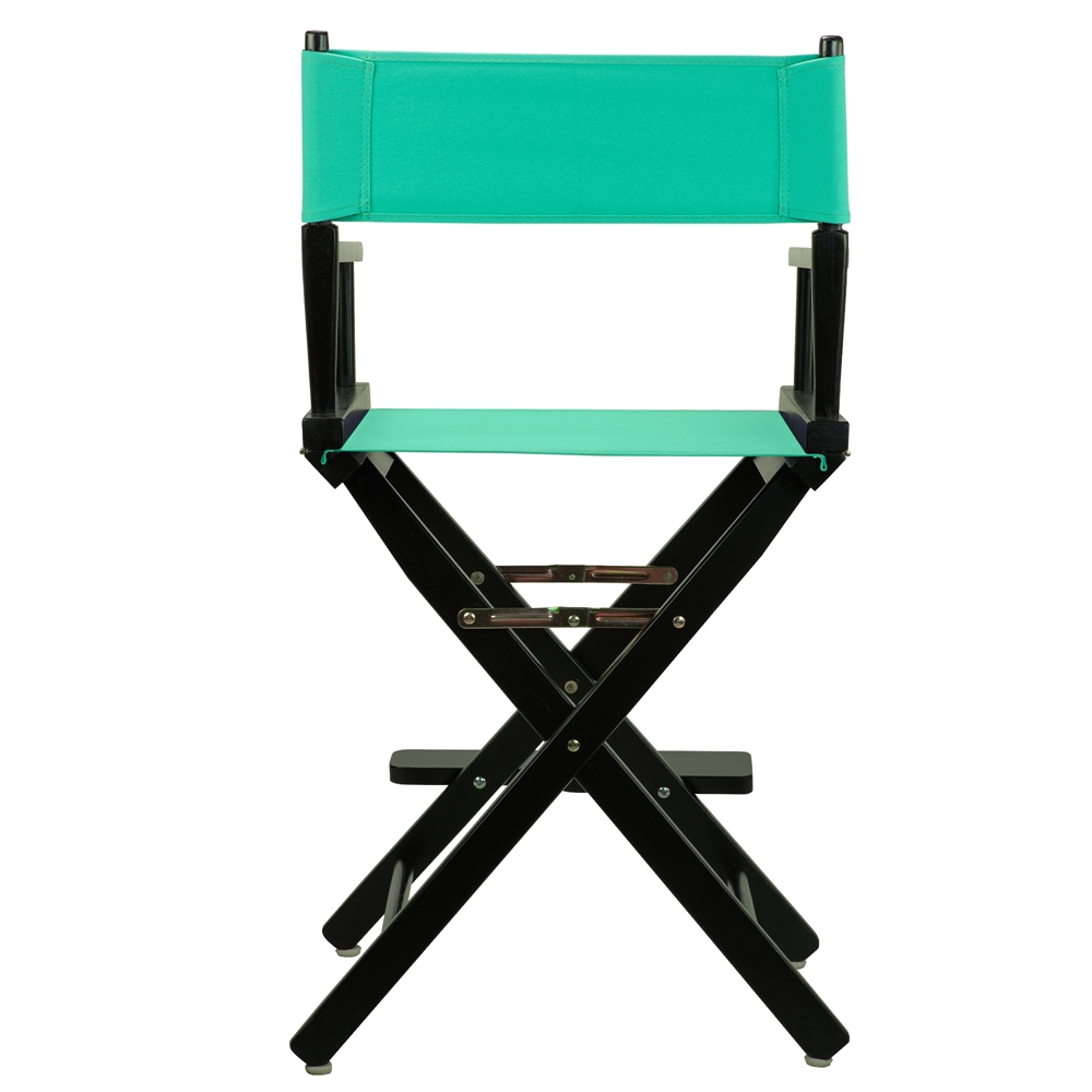 24" Director's Chair Black Frame-Teal Canvas. Picture 4
