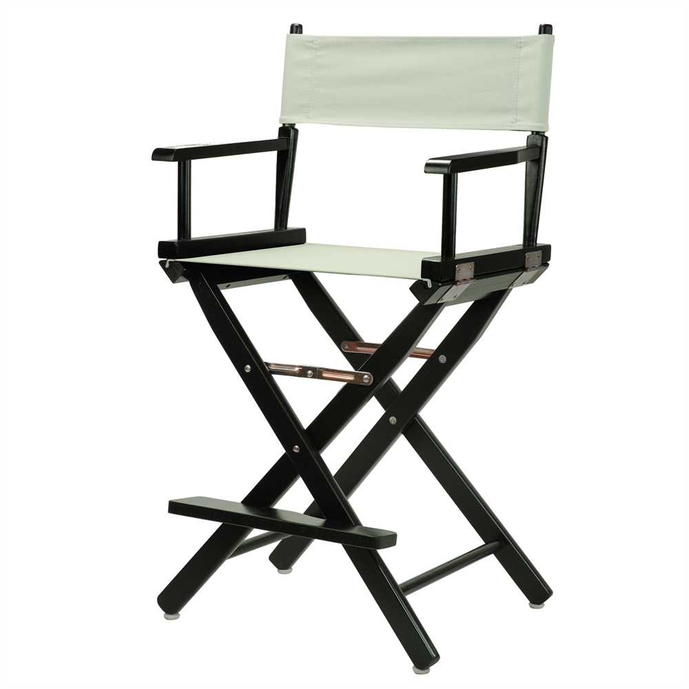 24" Director's Chair Black Frame-Gray Canvas. Picture 2