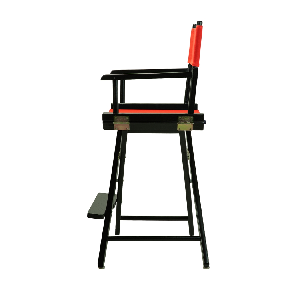 24" Director's Chair Black Frame-Orange Canvas. Picture 3