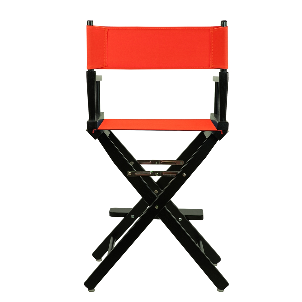 24" Director's Chair Black Frame-Orange Canvas. Picture 4