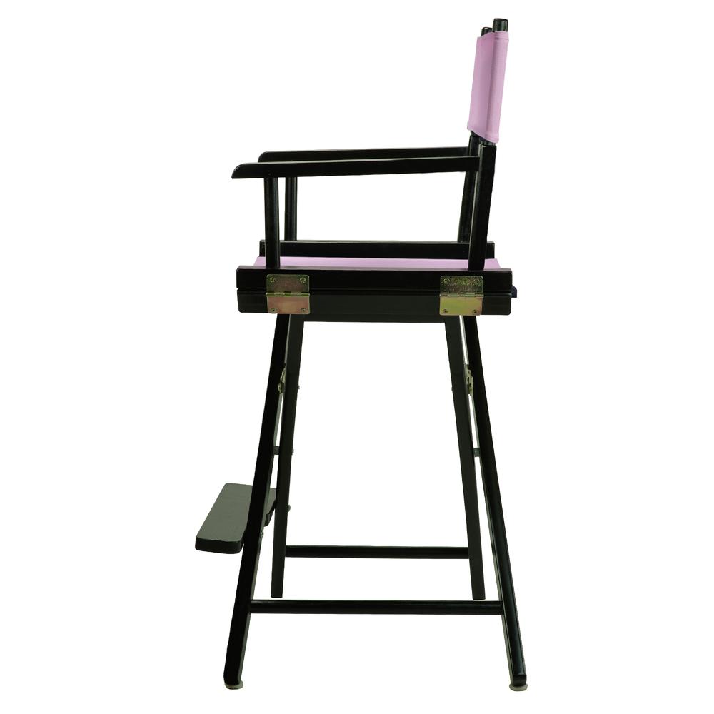 24" Director's Chair Black Frame-Pink Canvas. Picture 2