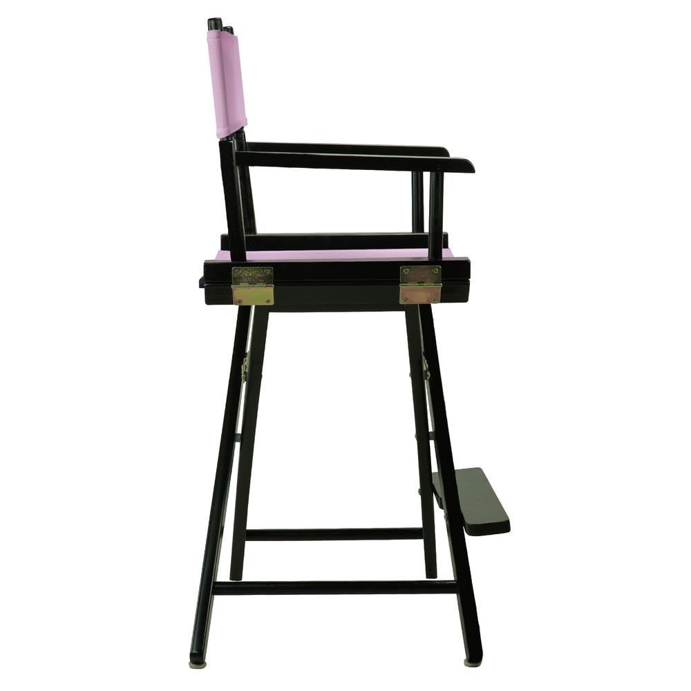 24" Director's Chair Black Frame-Pink Canvas. Picture 3