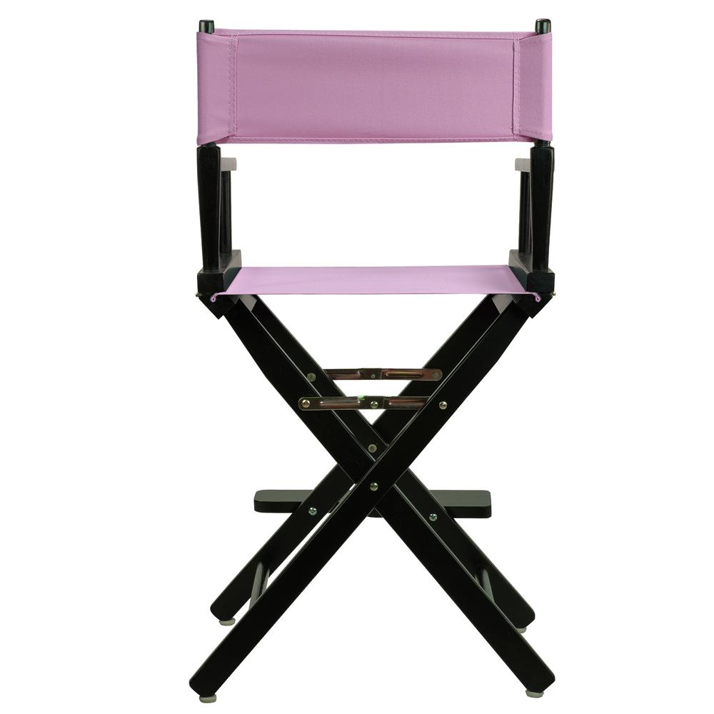 24" Director's Chair Black Frame-Pink Canvas. Picture 4