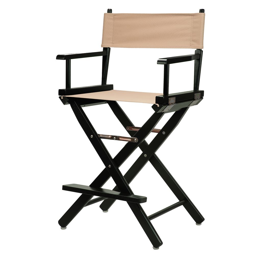 24" Director's Chair Black Frame-Tan Canvas. Picture 2