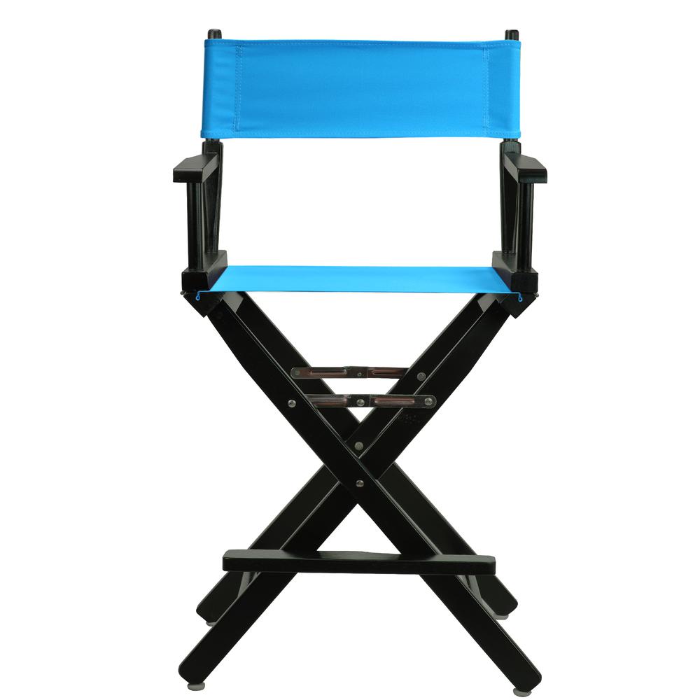 24" Director's Chair Black Frame-Turquoise Canvas. The main picture.