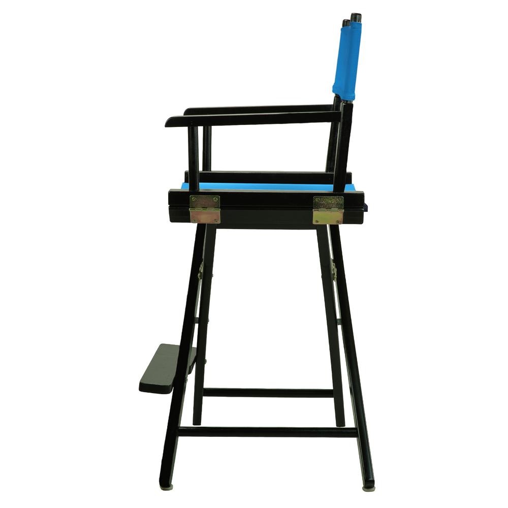24" Director's Chair Black Frame-Turquoise Canvas. Picture 2