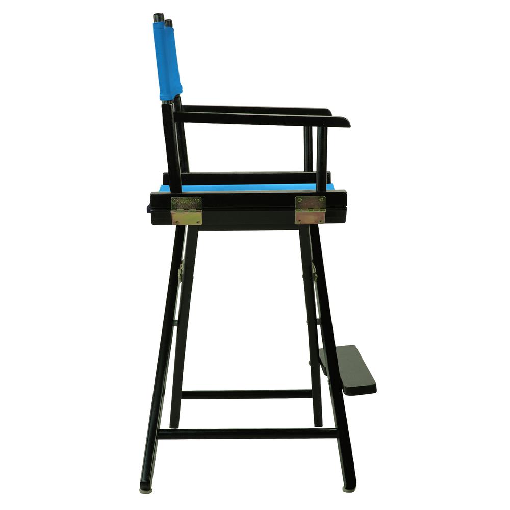 24" Director's Chair Black Frame-Turquoise Canvas. Picture 3