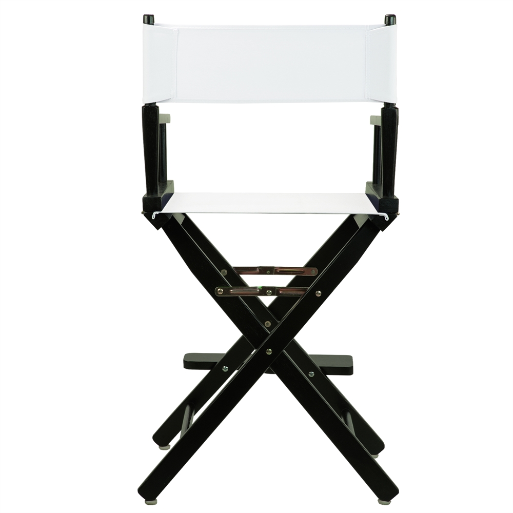 24" Director's Chair Black Frame-White Canvas. Picture 4