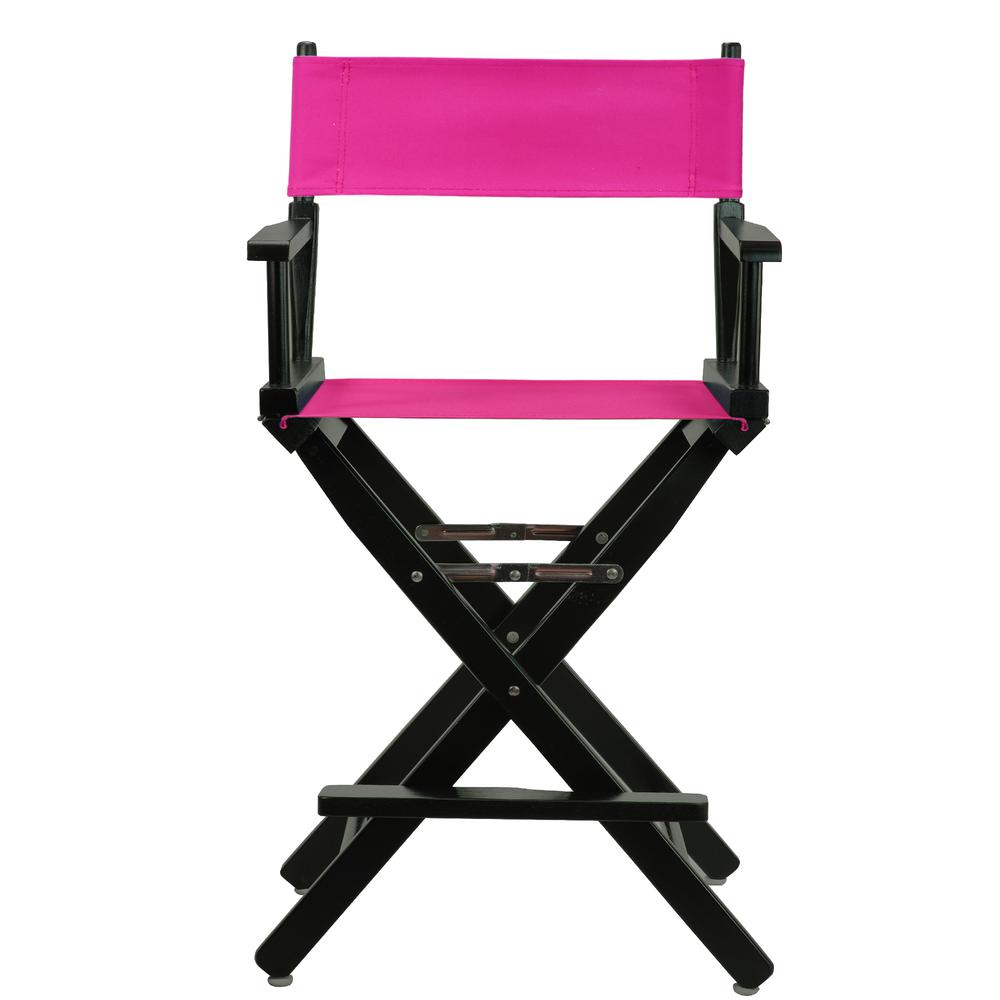 24" Director's Chair Black Frame-Magenta Canvas. Picture 1