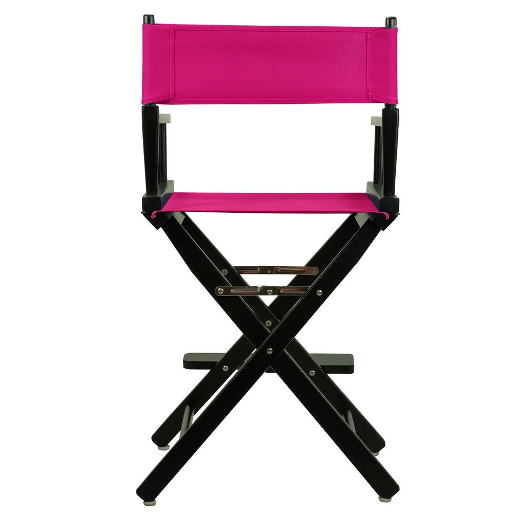 24" Director's Chair Black Frame-Magenta Canvas. Picture 4
