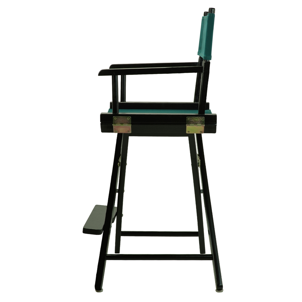 24" Director's Chair Black Frame-Hunter Green Canvas. Picture 3