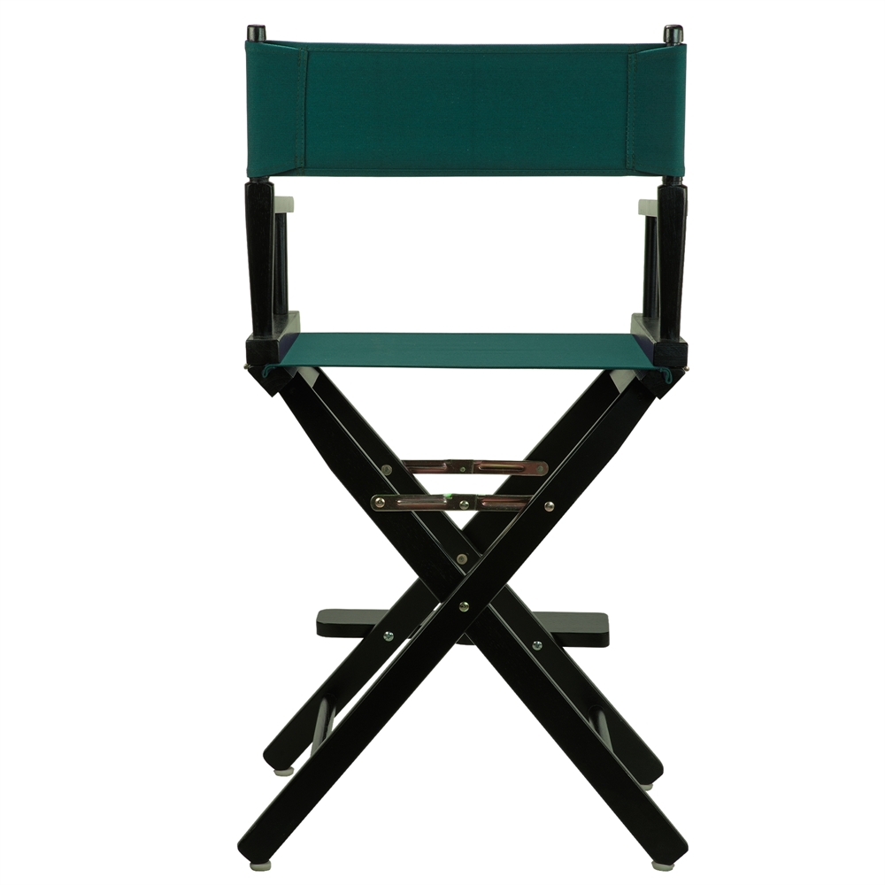 24" Director's Chair Black Frame-Hunter Green Canvas. Picture 4