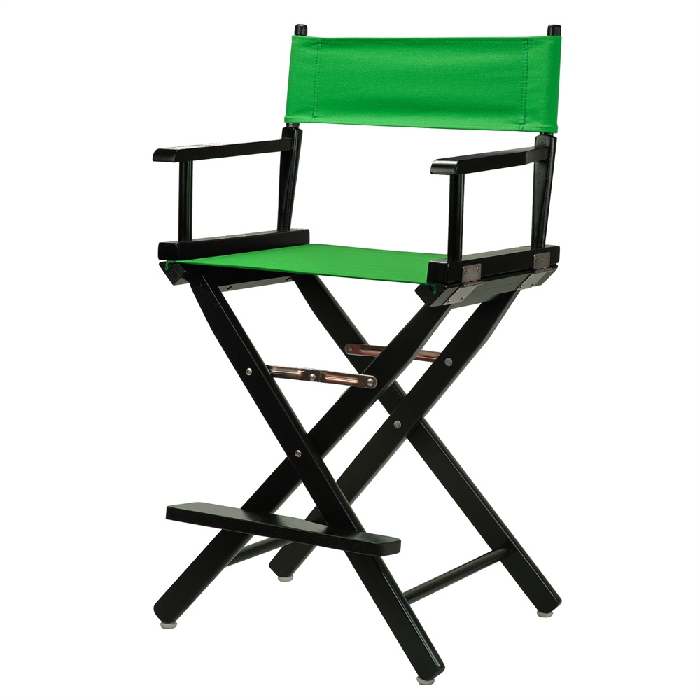 24" Director's Chair Black Frame-Green Canvas. Picture 2