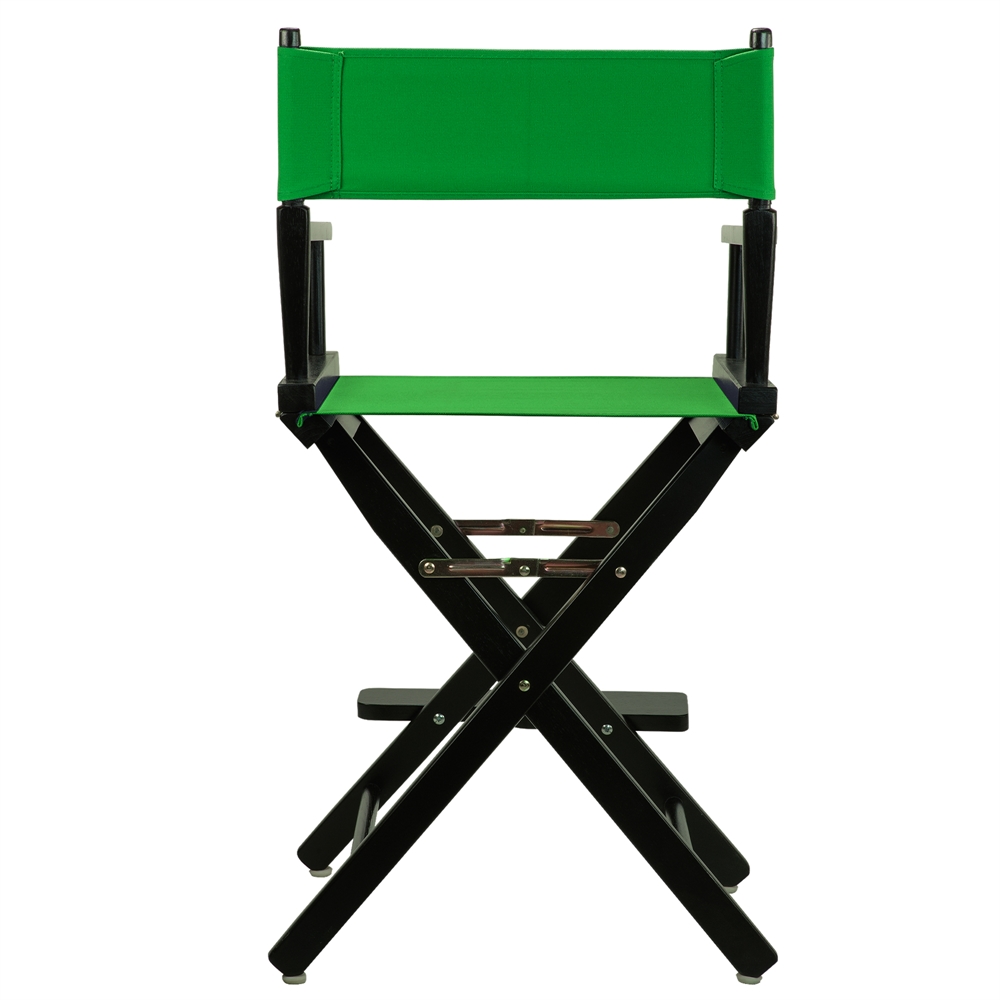 24" Director's Chair Black Frame-Green Canvas. Picture 4