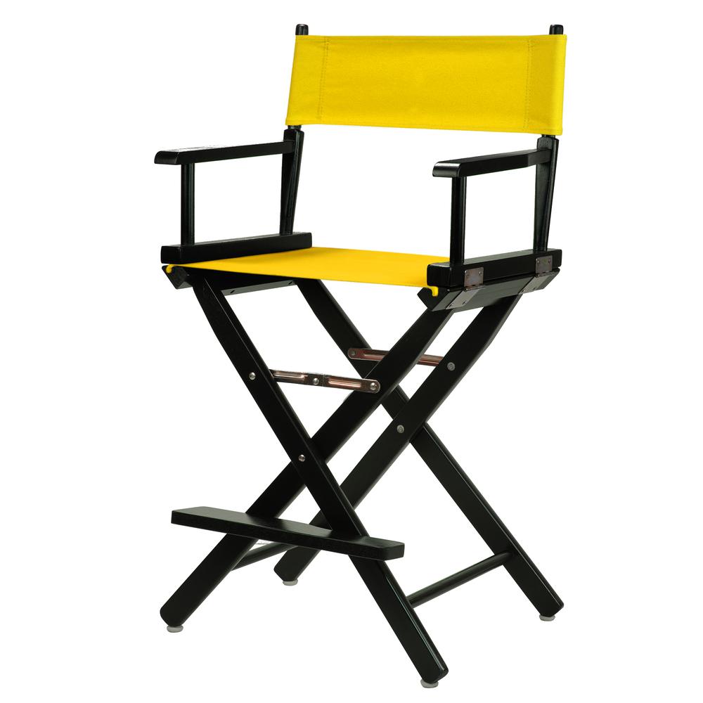 24" Director's Chair Black Frame-Gold Canvas. Picture 5