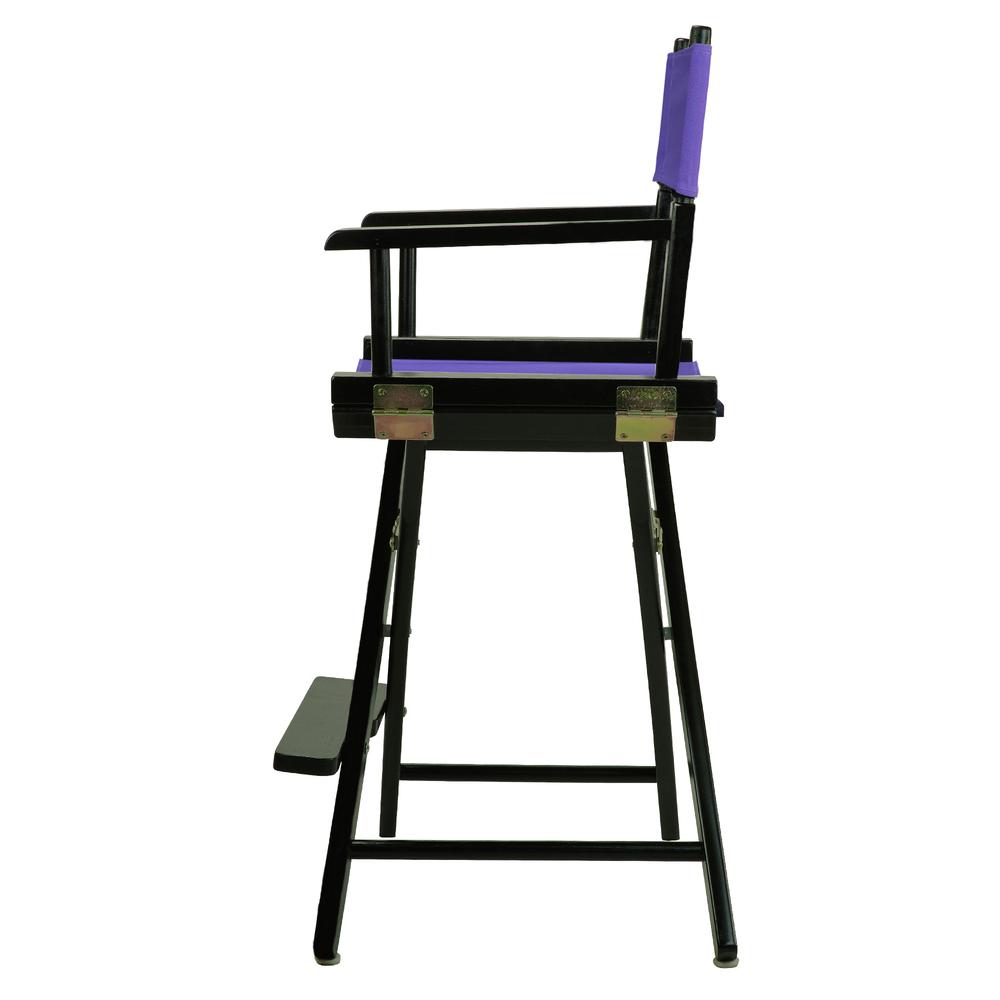 24" Director's Chair Black Frame-Purple Canvas. Picture 2