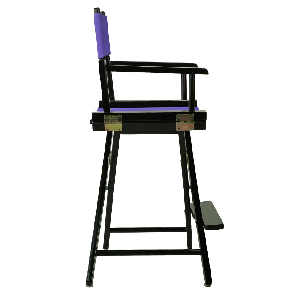 24" Director's Chair Black Frame-Purple Canvas. Picture 3
