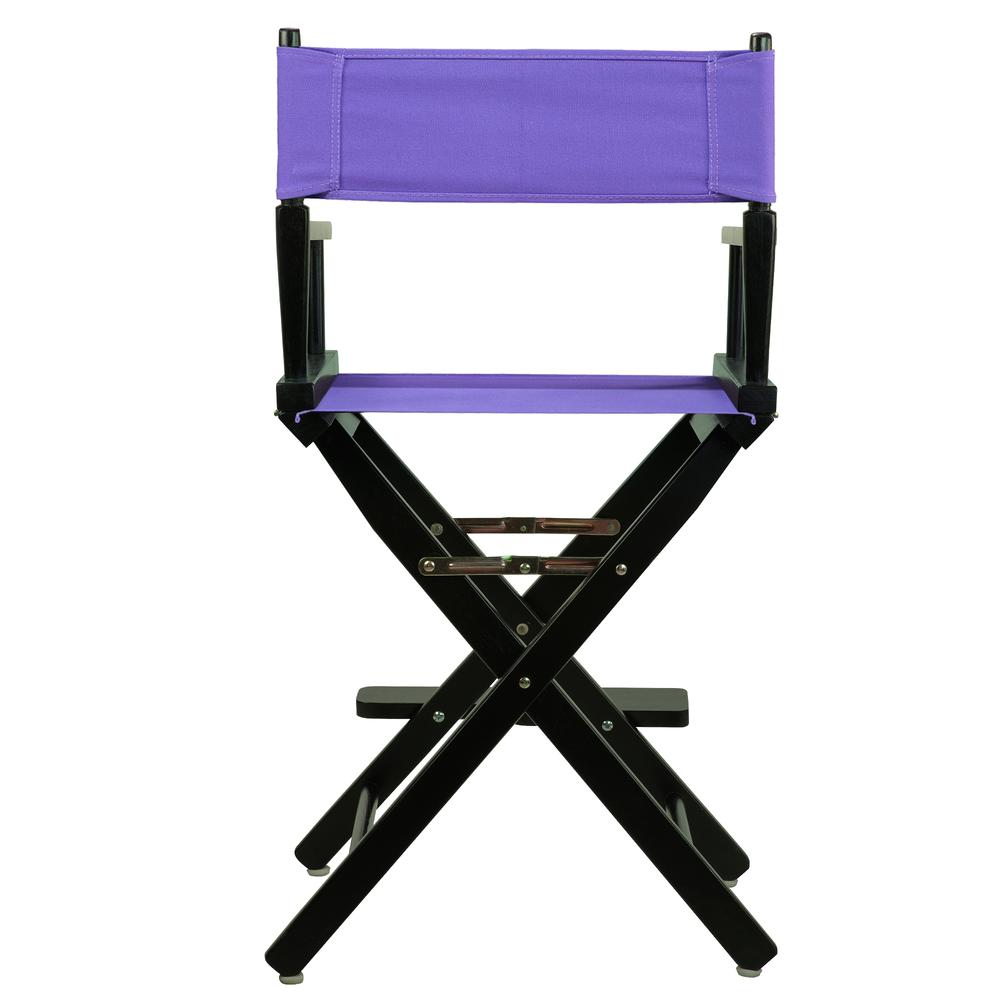 24" Director's Chair Black Frame-Purple Canvas. Picture 4