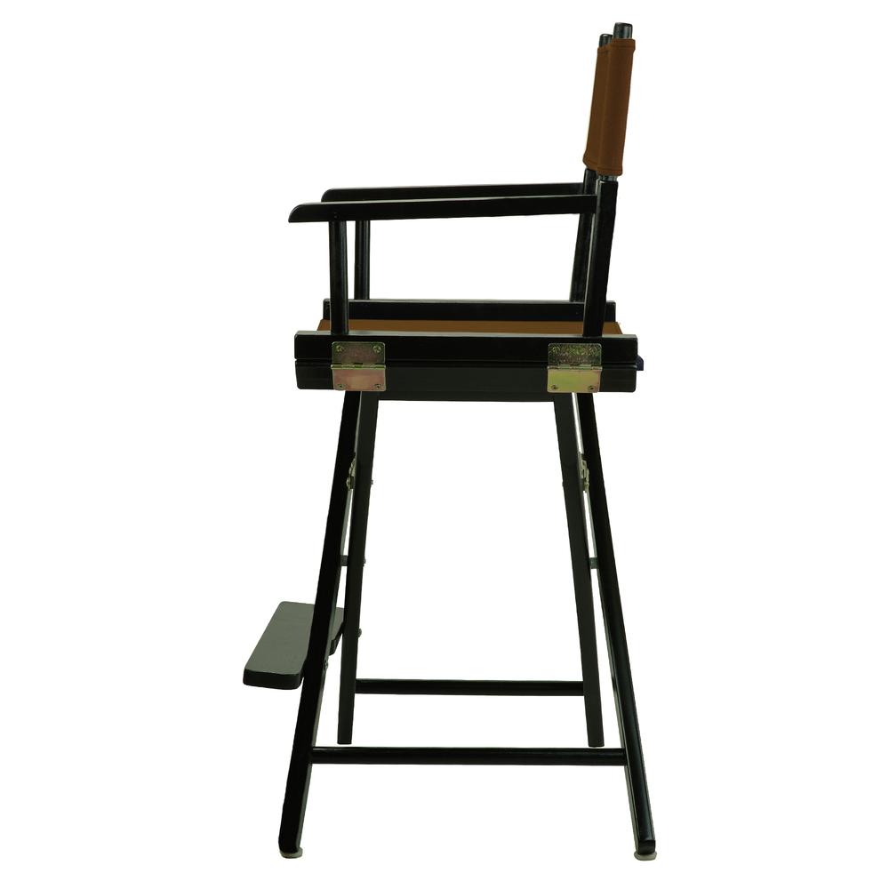 24" Director's Chair Black Frame-Brown Canvas. Picture 2