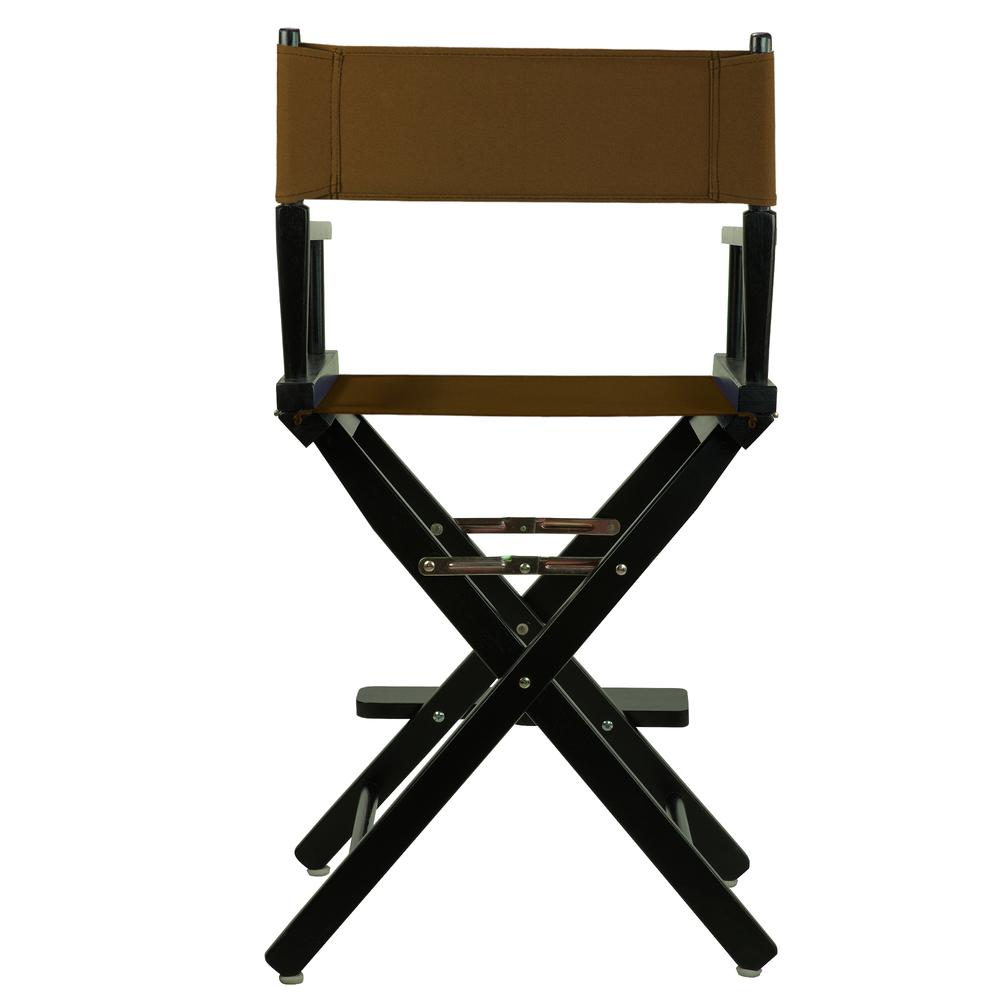 24" Director's Chair Black Frame-Brown Canvas. Picture 4