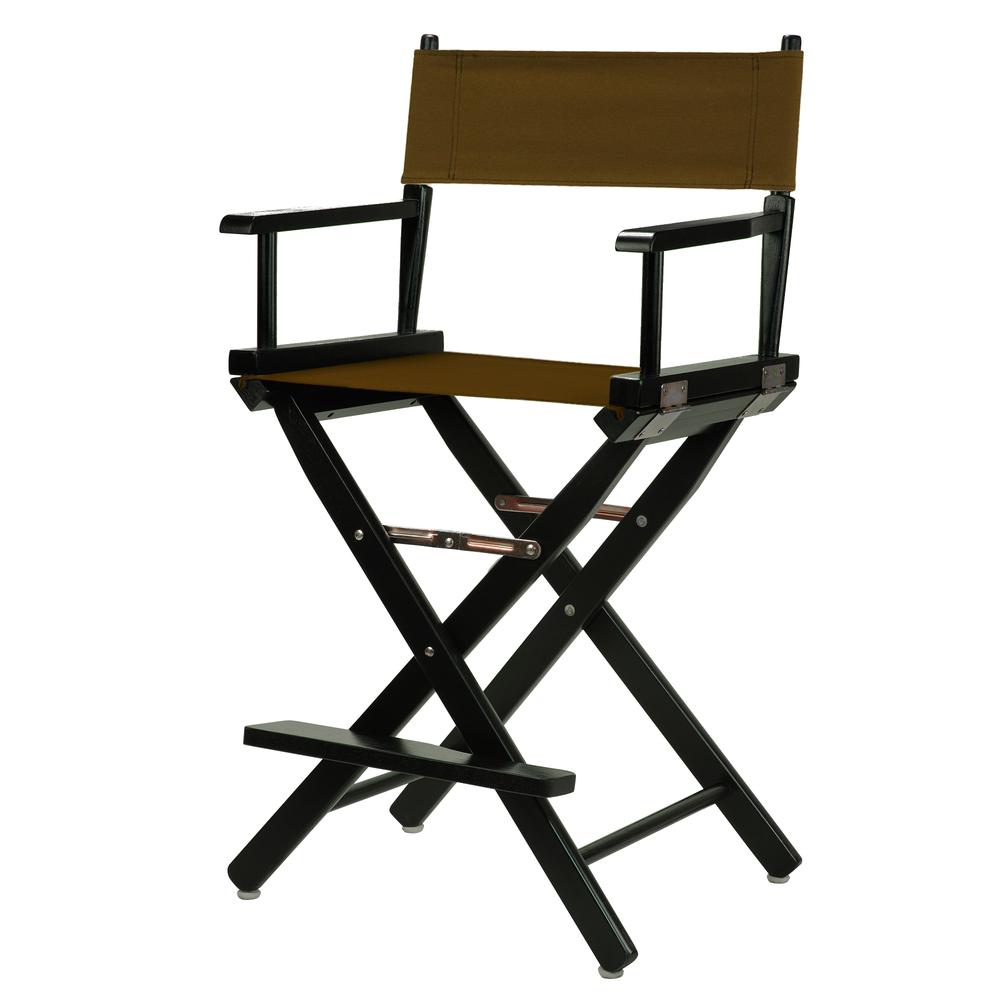 24" Director's Chair Black Frame-Brown Canvas. Picture 5