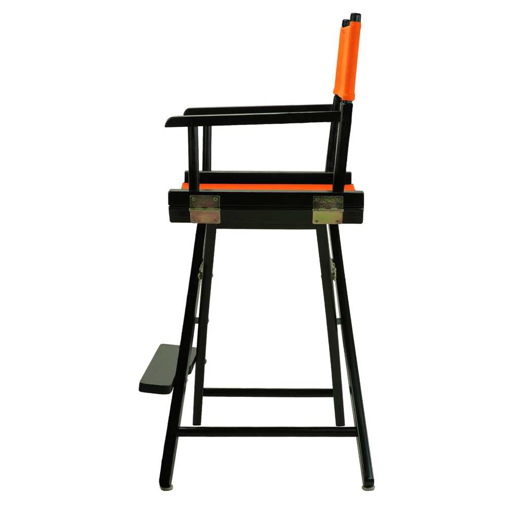24" Director's Chair Black Frame-Tangerine Canvas. Picture 3
