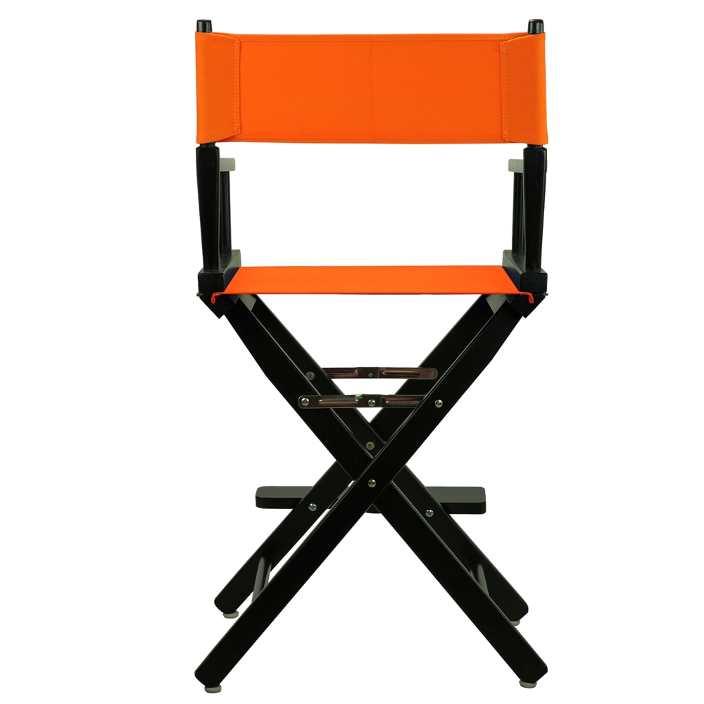 24" Director's Chair Black Frame-Tangerine Canvas. Picture 4
