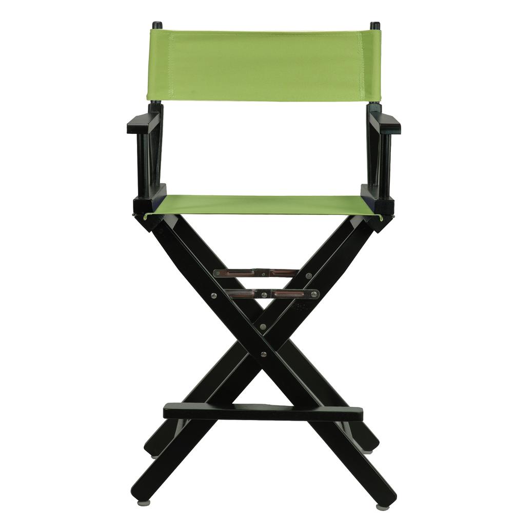 24" Director's Chair Black Frame-Lime Green Canvas. Picture 1