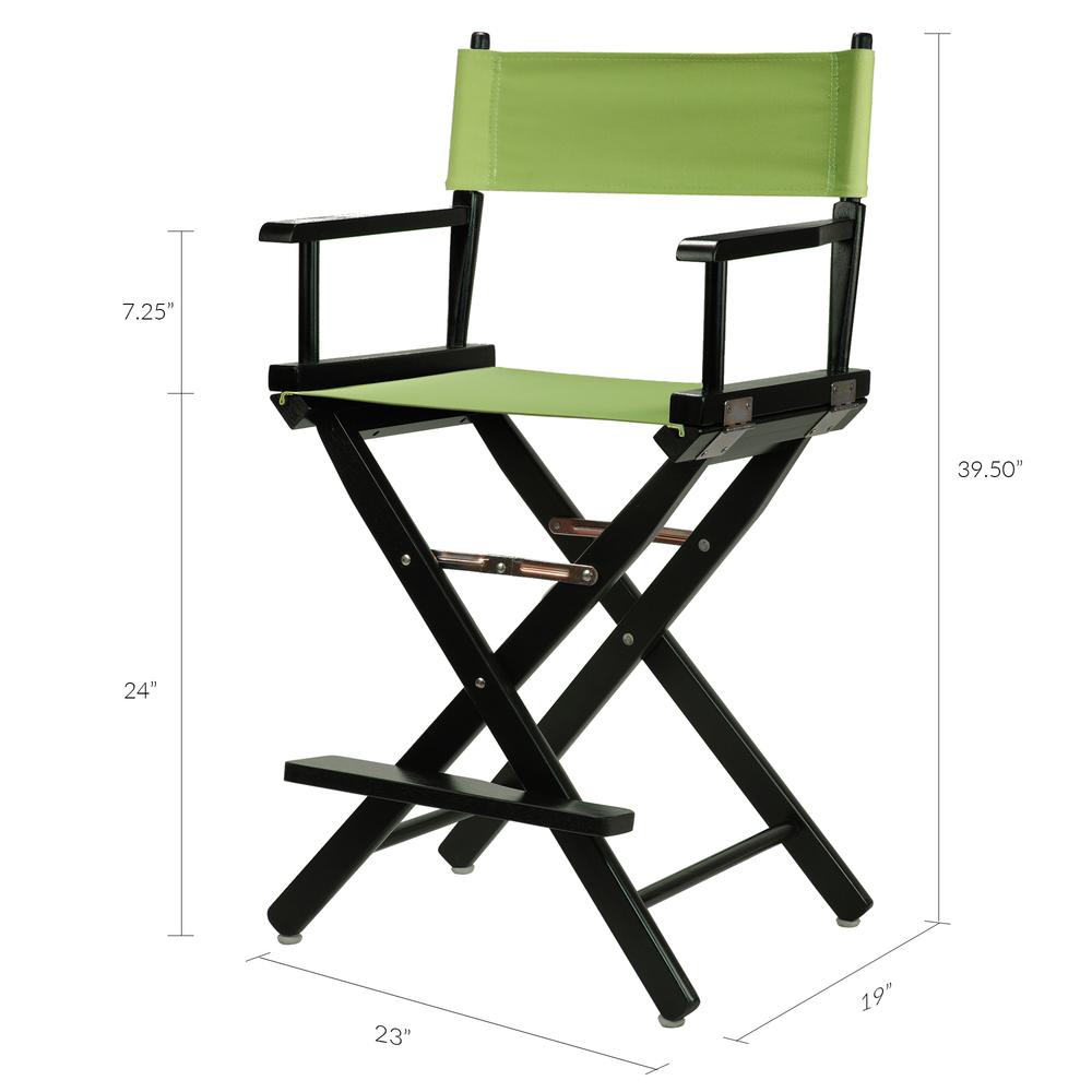 24" Director's Chair Black Frame-Lime Green Canvas. Picture 6