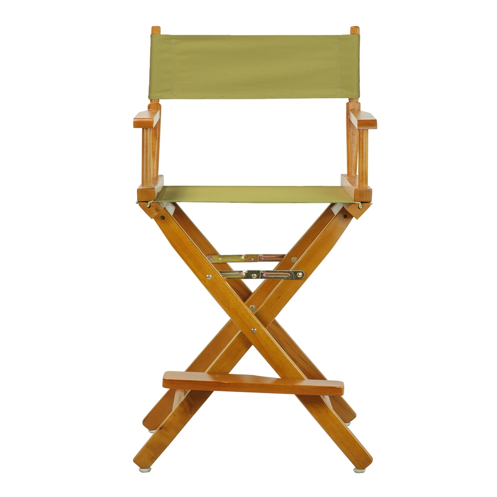 24" Director's Chair Honey Oak Frame-Olive Canvas. Picture 1